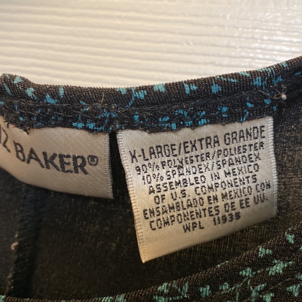 Liz Baker Maxi Dress XL Sleeveless black  green floral print. - Picture 5 of 5